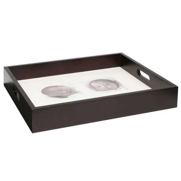 Plateau de service à personnaliser 13x13 cm | brun