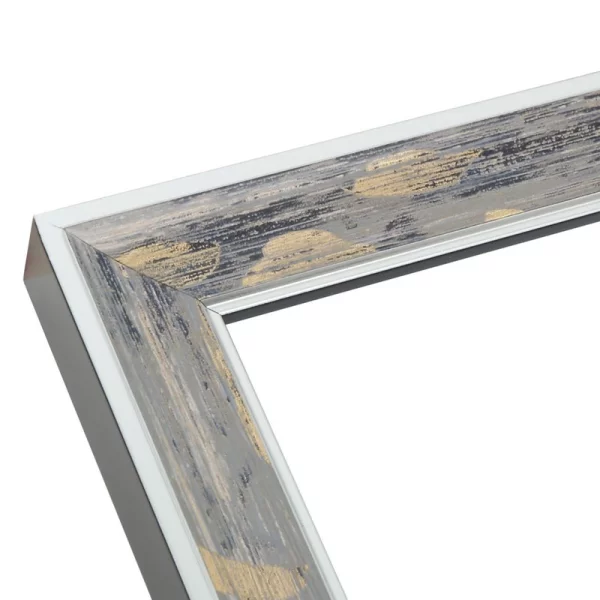 Cadre en bois Enzo 10x15 cm | gris avec or | verre standard (2 mm)
