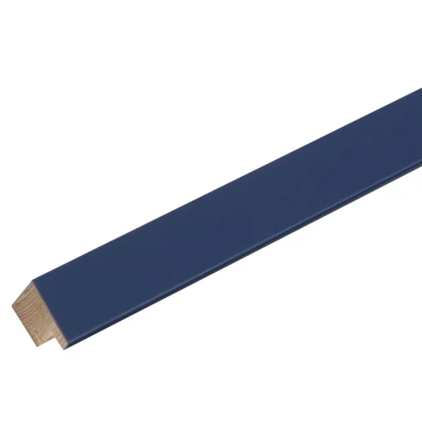 Holz Bilderrahmen David mit Passepartout 13x13 cm | Blau | Normalglas (2 mm)