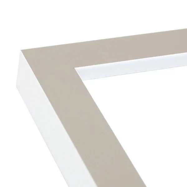 Cadre en bois David 10x15 cm | gris, bord blanc | verre standard (2 mm)