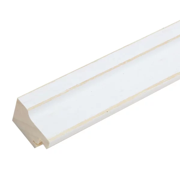 Holz Bilderrahmen Rudolph 18x24 cm | Weiß-Silber | Normalglas (2 mm)