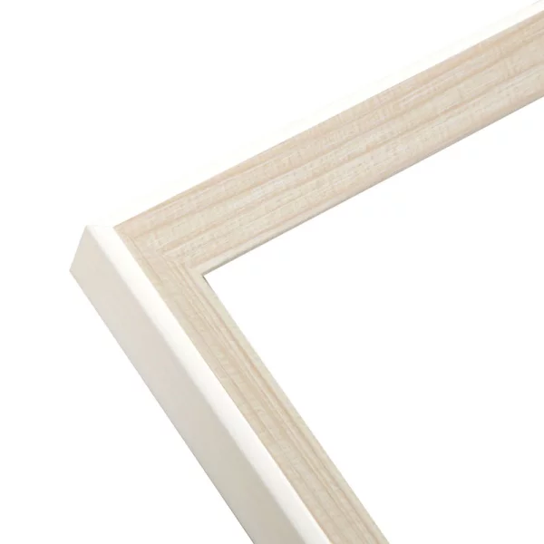 Kunststoff Bilderrahmen Amel 15x20 cm | Weiß-natur | Normalglas (2 mm)