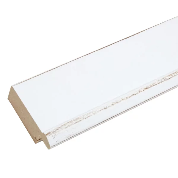 Holz-Bilderrahmen Leie 13x18 cm | Weiß | Normalglas (2 mm)