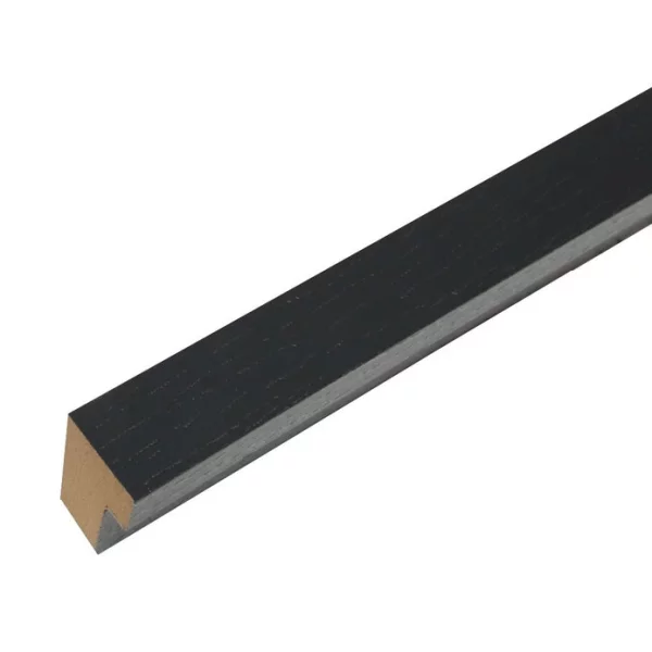 Set de cadres en bois – 6 cadres avec passe-partout noir | verre standard (2 mm)