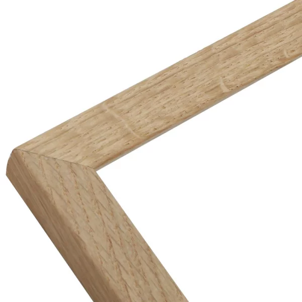 Cadre en bois plein chêne 10x15 cm | chêne clair | verre standard (2 mm)