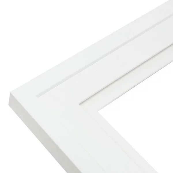 Cadre en bois Anna avec passe-partout double 10x15 cm | blanc | verre standard (2 mm)