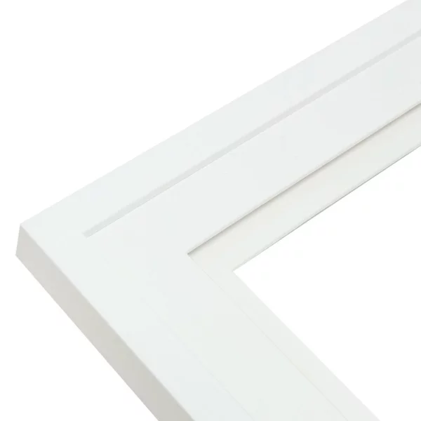 Cadre multi photos en bois Anna pour 6 photos avec passe-partout double 4x10x15 cm | blanc | verre standard (2 mm)
