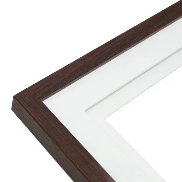 Cadre multi photos en bois Anna pour 6 photos avec passe-partout double 6x10x15 cm | brun | verre standard (2 mm)