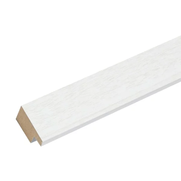 Cadre en bois Juliette avec passe-partout 70x100 cm (60x90 cm) | blanc | verre synthétique (2 mm)