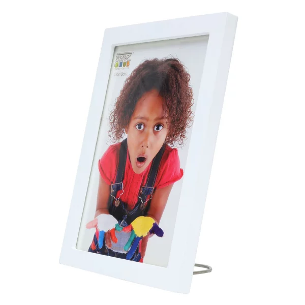 Cadre en bois Ruben 10x15 cm | blanc | verre standard (2 mm)