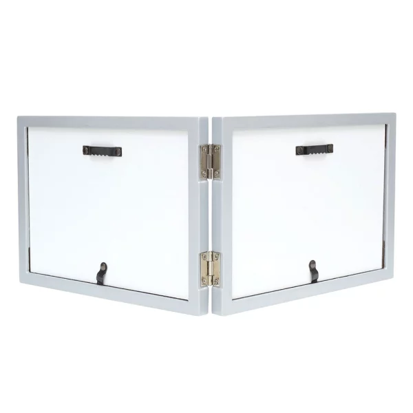 Cadre double Ruben à charnières 10x15 cm | argent | verre standard (2 mm)