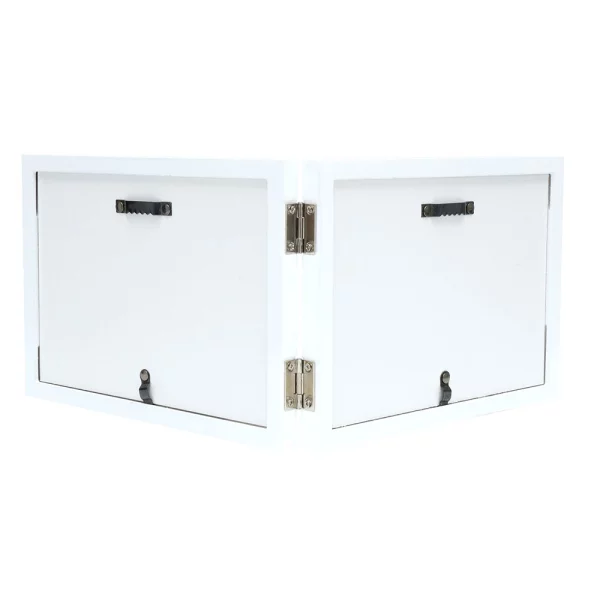Cadre double Ruben à charnières 10x15 cm | blanc | verre standard (2 mm)