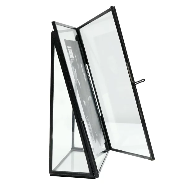 Glas-Fotorahmen Charles 20x30 cm | schwarz-transparent | Normalglas (2 mm)