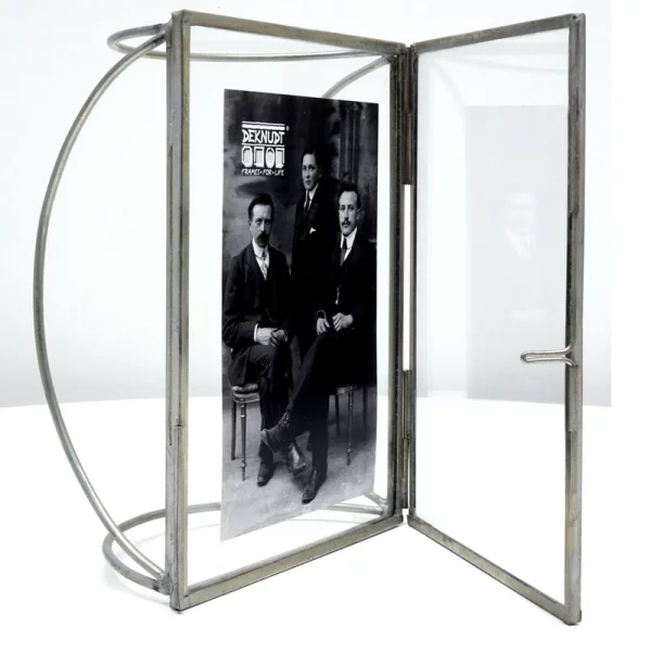 Doppelglas Fotorahmen zum Stellen 15x20 cm | silber-transparent | Normalglas (2 mm)