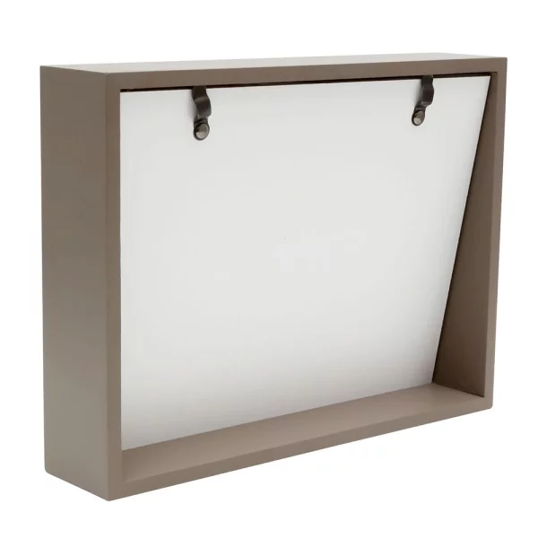 Fotorahmen mit schräger Rückwand für 2 Bilder 10x15 cm | taupe | Normalglas (2 mm)