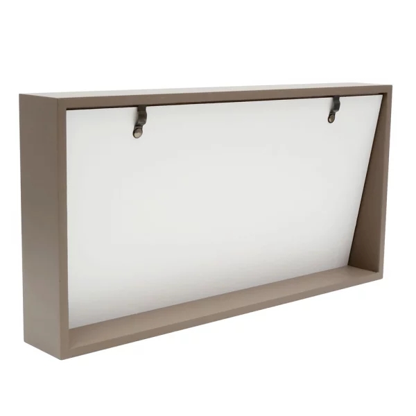 Cadre photo avec dos incliné pour 3 photos 10x15 cm | taupe | verre standard (2 mm)