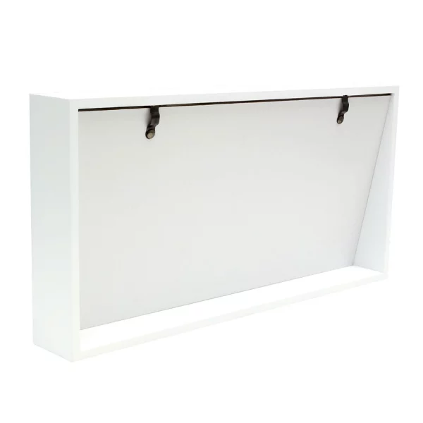 Cadre photo avec dos incliné pour 3 photos 10x15 cm | blanc | verre standard (2 mm)