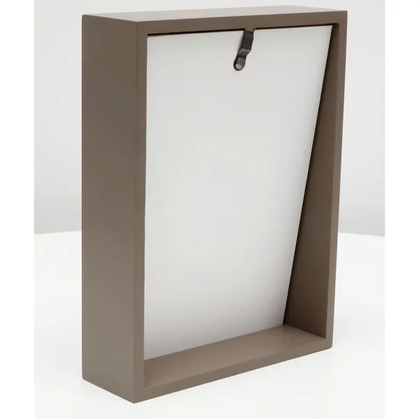Fotorahmen mit schräger Rückwand 13x18 cm | taupe | Normalglas (2 mm)