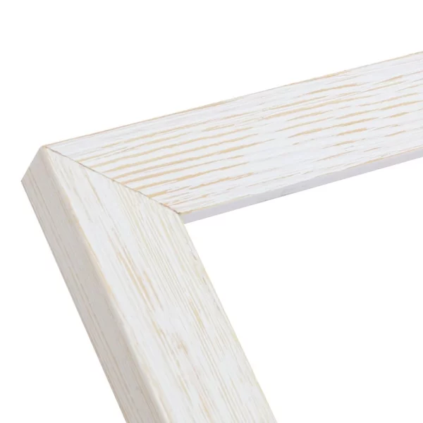 Bilderrahmen Camille aus verwittertem Holz 10x15 cm | weiß | Normalglas (2 mm)