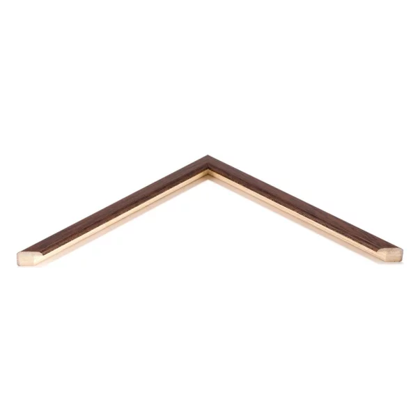 Cadre en bois sur mesure Bond brun foncé | verre standard (2 mm)