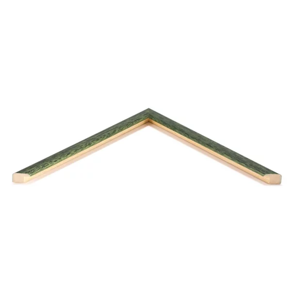 Cadre en bois sur mesure Bond vert olive | verre standard (2 mm)