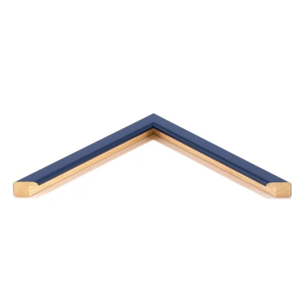 Cadre en bois Mill Hill 20x25 cm | bleu foncé brillant | verre standard (2 mm)