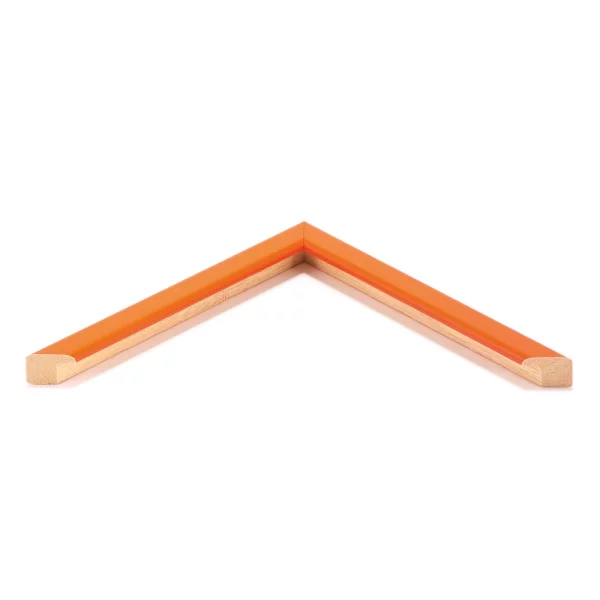 Holz Bilderrahmen Mill Hill 10x10 cm | Orange glänzend | Normalglas (2 mm)