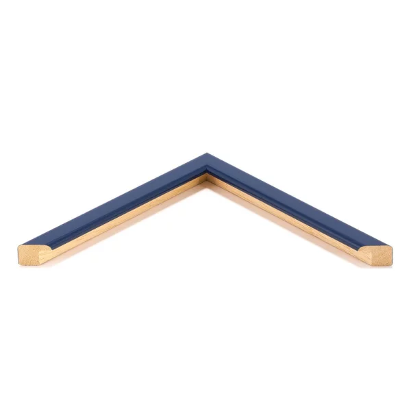 Cadre en bois sur mesure Mill Hill bleu foncé brillant | verre standard (2 mm)