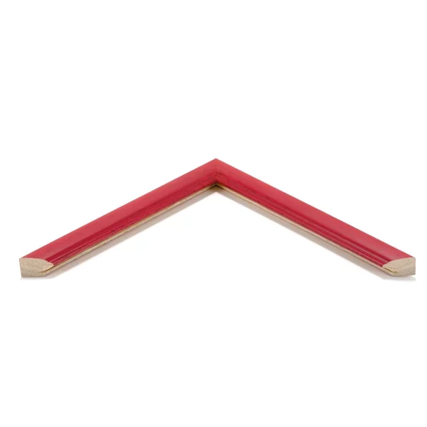 Holz Bilderrahmen Charing Cross 10x10 cm | Rot glänzend | Normalglas (2 mm)