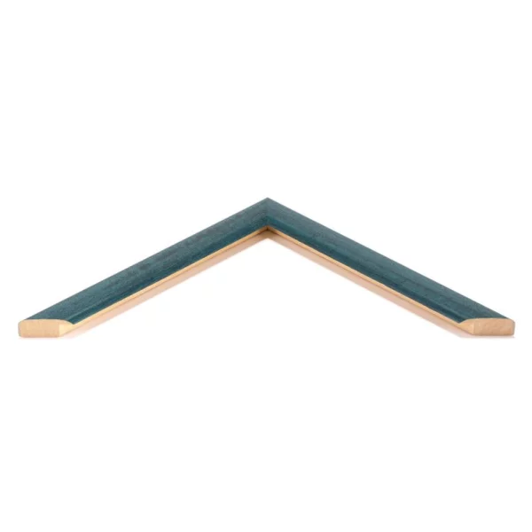 Cadre en bois sur mesure Embankment bleu clair | verre standard (2 mm)