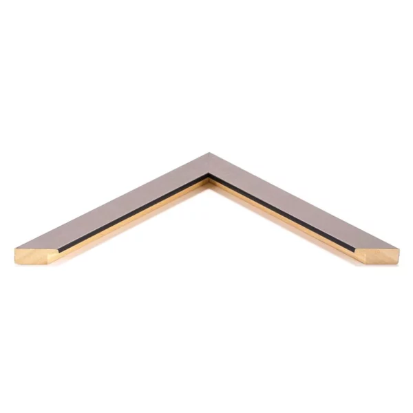 Cadre en bois sur mesure Barnet argent brossé | verre standard (2 mm)