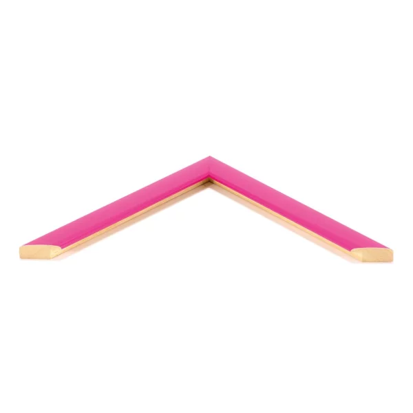 Holz Bilderrahmen Alexandra 10x10 cm | Pink | Normalglas (2 mm)
