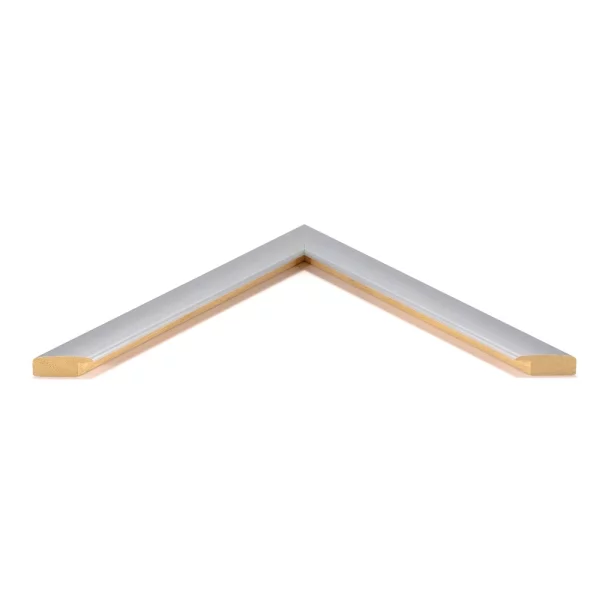 Holz Bilderrahmen Alexandra 10x10 cm | Silber | Normalglas (2 mm)