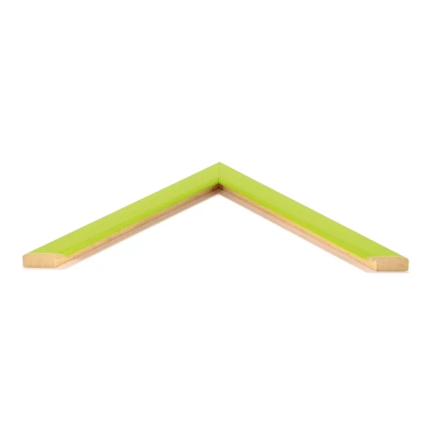 Cadre en bois sur mesure Alexandra vert | verre standard (2 mm)