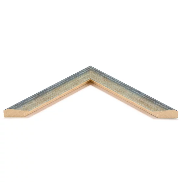 Holz Bilderrahmen High Barnet 10x10 cm | Blau | Normalglas (2 mm)