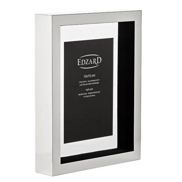 Cadre à double vitre Caserta 10x15 cm | argent | verre standard (2 mm)