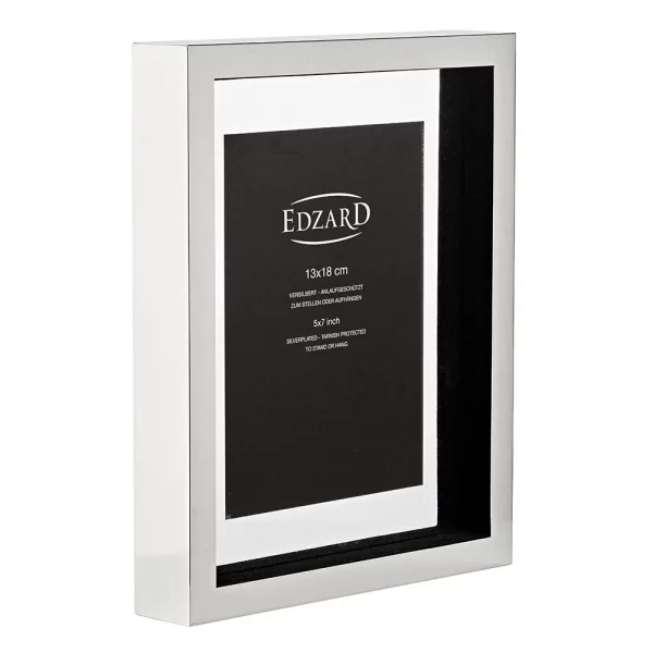 Fotorahmen Caserta mit Glasrückwand 13x18 cm | Silber | Normalglas (2 mm)