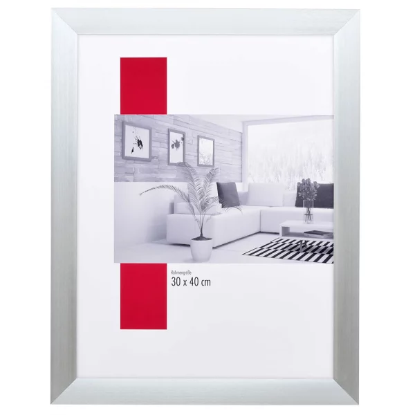 Alu-Bilderrahmen Profil S3 50x50 cm | silber matt | Normalglas (2 mm)
