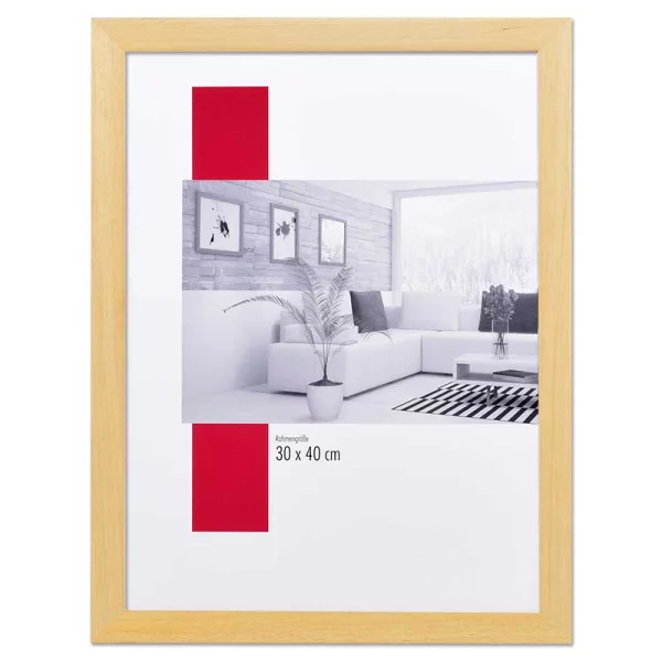 Holz-Bilderrahmen Profil Top Pro 20x20 cm | natur | Normalglas (2 mm)