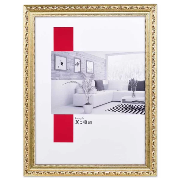 Barock-Bilderrahmen Profil 37 61x91,5 cm | antiksilber | Normalglas (2 mm)