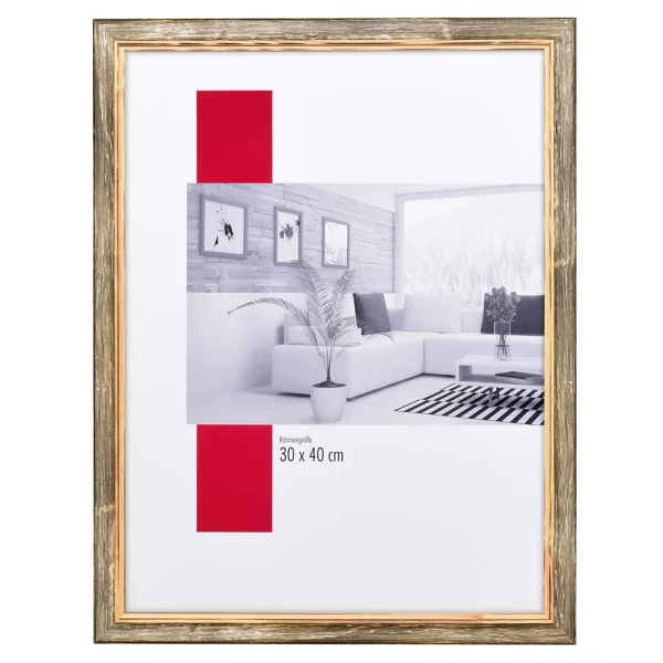 Holz-Bilderrahmen Profil 67 40x60 cm | Braun | Museumsglas UV 70 entspiegelt