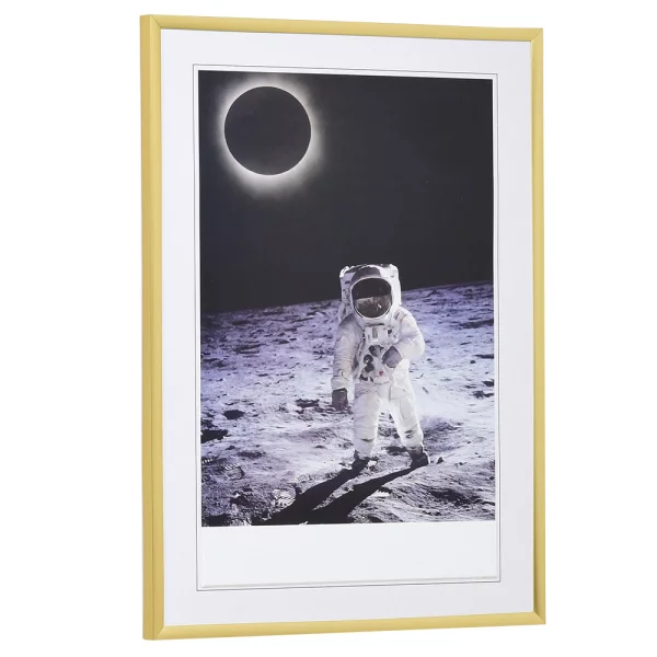 Kunststoff-Bilderrahmen Profil 1200 21x29,7 cm (A4) | gold | Normalglas (2 mm)