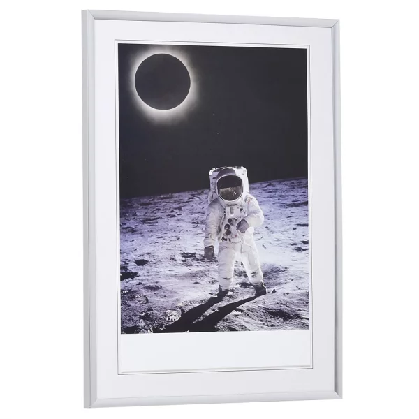 Kunststoff-Bilderrahmen Profil 1200 21x29,7 cm (A4) | silber | Normalglas (2 mm)