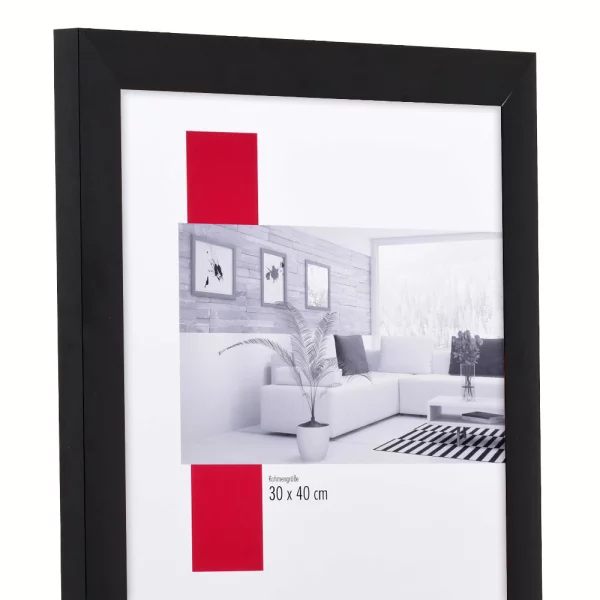 Klassifizierter Standard A1 Brandschutzrahmen Profil S3 50x50 cm | schwarz matt | Normalglas (2 mm)