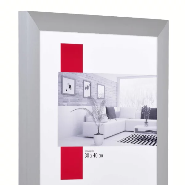 Klassifizierter Standard A1 Brandschutzrahmen Profil S3 50x50 cm | silber matt | Normalglas (2 mm)
