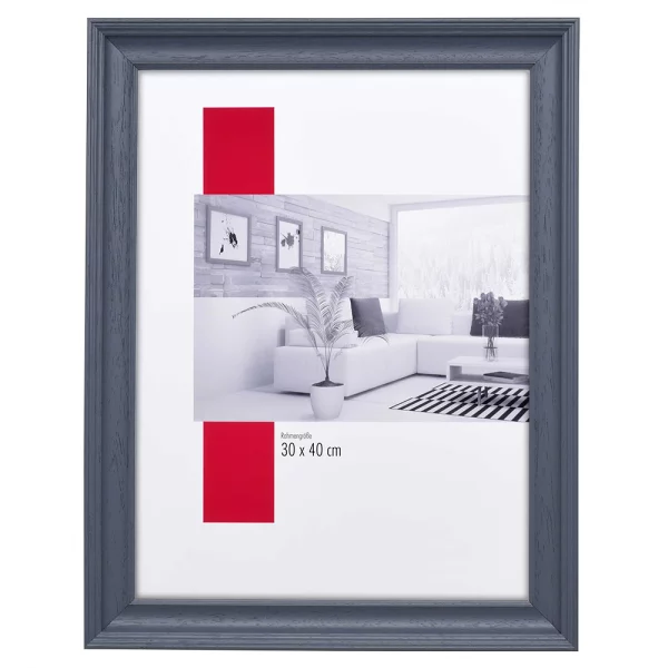Holz-Bilderrahmen Profil 2420 7x10 cm | Grau | Normalglas (2 mm)