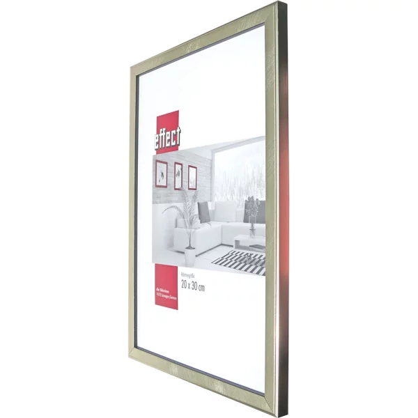 Holz-Bilderrahmen Profil 29 Maßanfertigung silber | Normalglas (2 mm)