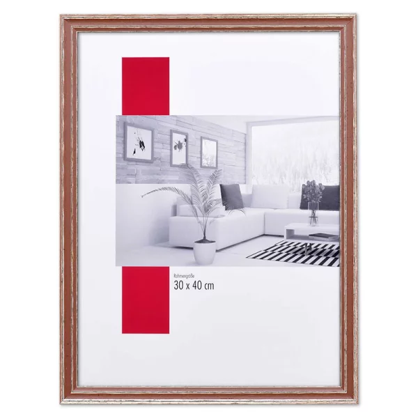 Holz-Bilderrahmen Profil 38 7x10 cm | braun | Normalglas (2 mm)