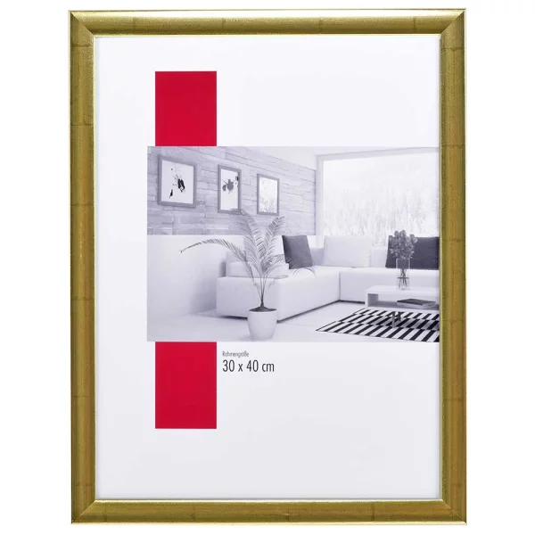 Holz-Bilderrahmen Profil 43 9x13 cm | gold | Normalglas (2 mm)