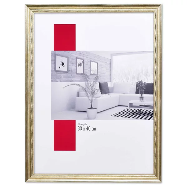 Holz-Bilderrahmen Profil 48 9x13 cm | gold | Normalglas (2 mm)